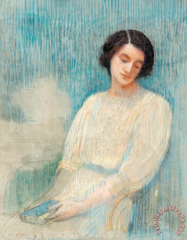 Federico Zandomeneghi Portrait De Femme Revant Art Painting