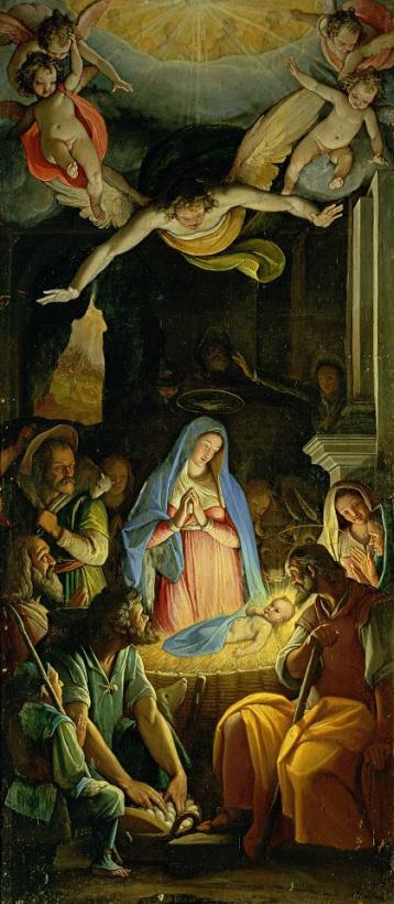 Federico Zuccaro The Adoration of the Shepherds Art Painting