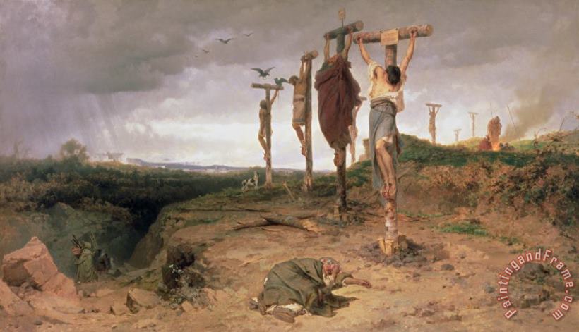 The Damned Field Execution Place In The Roman Empire painting - Fedor Andreevich Bronnikov The Damned Field Execution Place In The Roman Empire Art Print