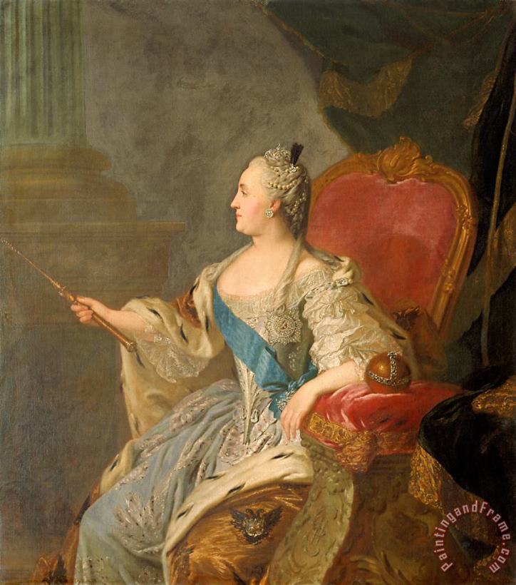 Fedor Rokotov Portrait of Catherine II Art Painting