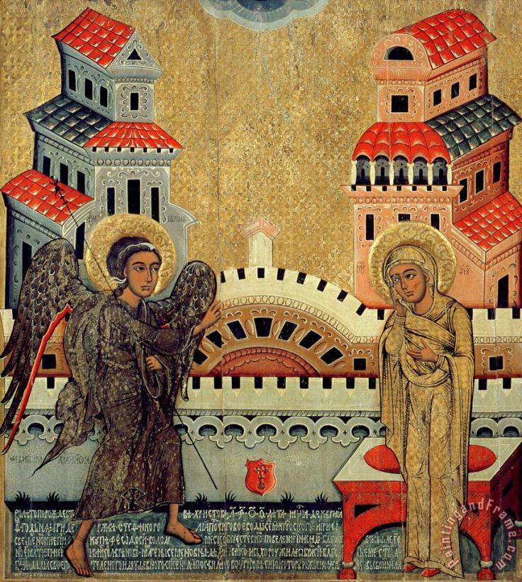 The Annunciation painting - Fedusko of Sambor The Annunciation Art Print