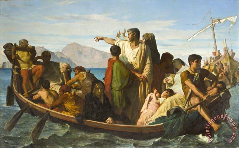 Felix-Joseph Barrias Tiberius Exiles Art Painting
