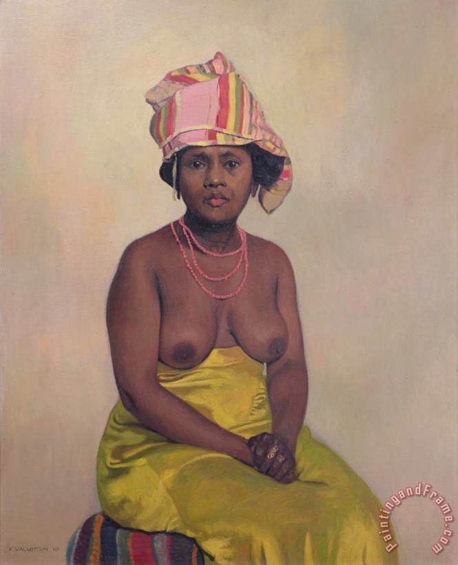 African Woman painting - Felix Edouard Vallotton African Woman Art Print