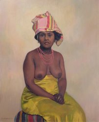 Felix Edouard Vallotton - African Woman painting