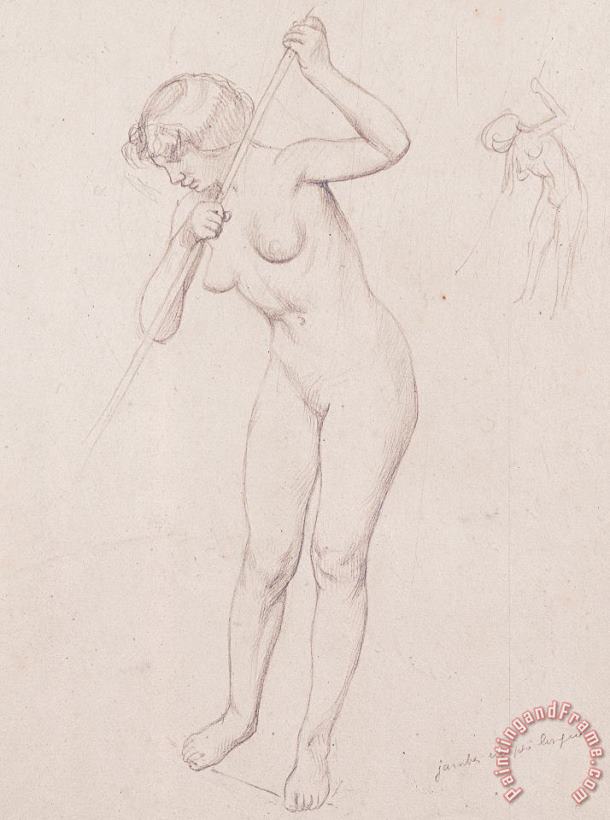 Felix Edouard Vallotton Figure Study For 'the Slaying Of Orpheus' Art Painting
