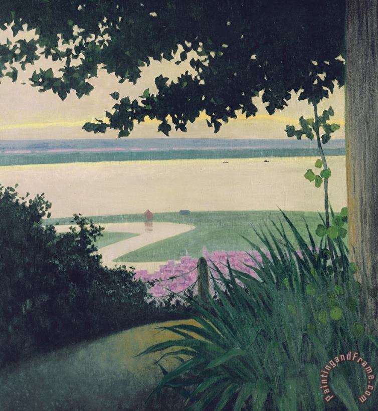 Felix Edouard Vallotton Honfleur And The Baie De La Seine Art Print