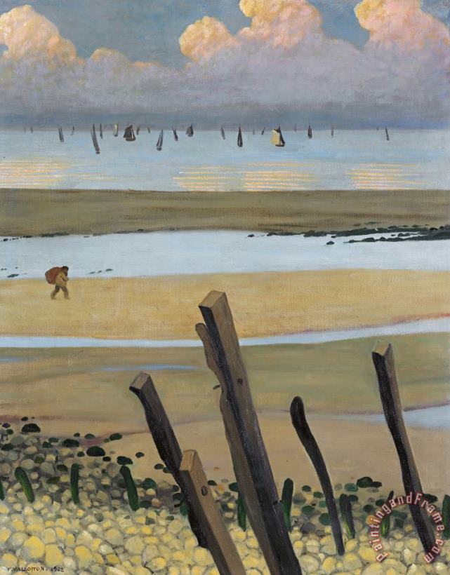 Felix Edouard Vallotton Low Tide At Villerville Art Painting