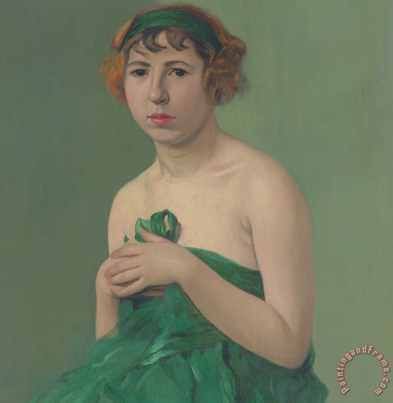 Felix Edouard Vallotton The Green Ribbon Art Painting