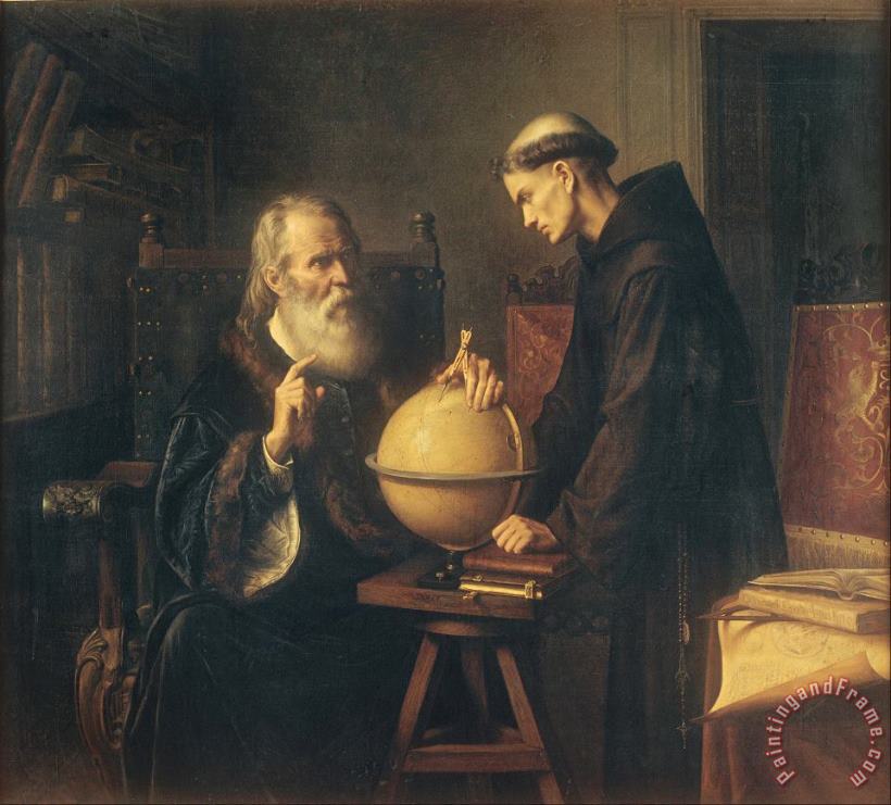 Felix Parra Galileo Demonstrating The New Astronomical Theories at The University of Padua Art Print