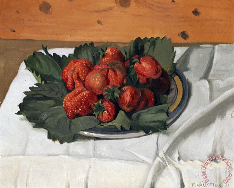 Still Life with Strawberries painting - Felix Vallotton Still Life with Strawberries Art Print
