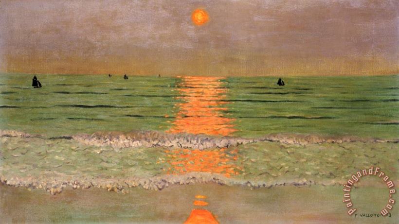 Sunset painting - Felix Vallotton Sunset Art Print