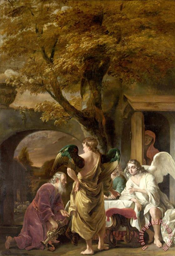 Abraham Entertaining The Three Angels painting - Ferdinand Bol Abraham Entertaining The Three Angels Art Print