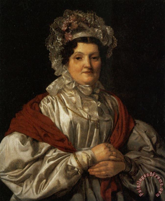 Ferdinand Georg Waldmuller Frau in Weisser Spitzenhaube Art Painting