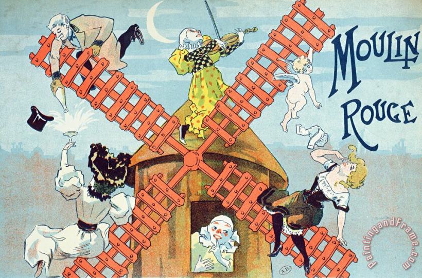 Ferdinand Misti-Mifliez Cover Of A Programme For The Moulin Rouge Art Painting