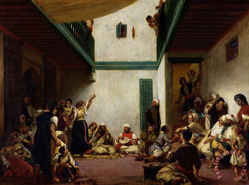 A Jewish wedding in Morocco painting - Ferdinand Victor Eugene Delacroix A Jewish wedding in Morocco Art Print
