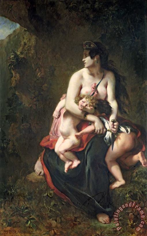 Medea painting - Ferdinand Victor Eugene Delacroix Medea Art Print