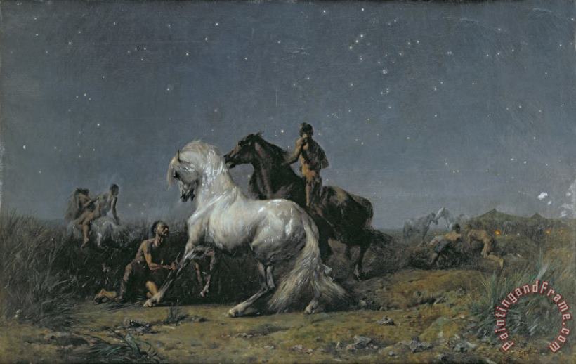 Ferdinand Victor Eugene Delacroix The Horse Thieves Art Painting