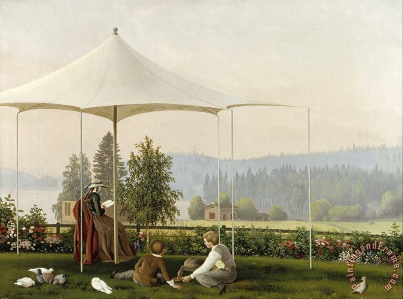 Ferdinand von Wright In The Garden of Haminalahti Art Painting