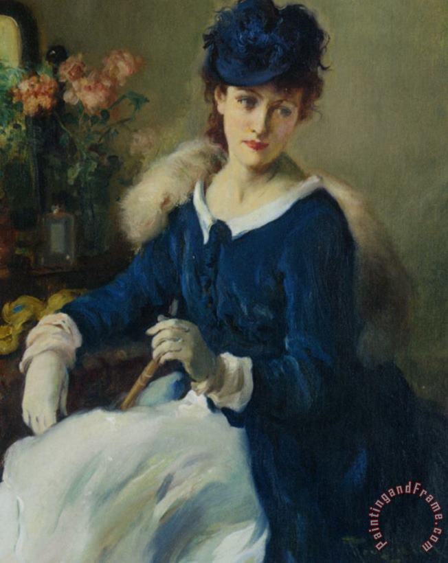An Elegent Woman painting - Fernand Toussaint An Elegent Woman Art Print