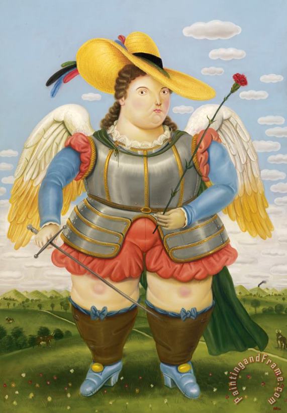 Arcangel San Miguel painting - Fernando Botero Arcangel San Miguel Art Print