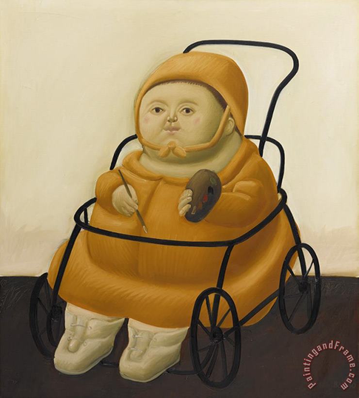 Fernando Botero Autorretrato a Los Dieciocho Meses Art Painting