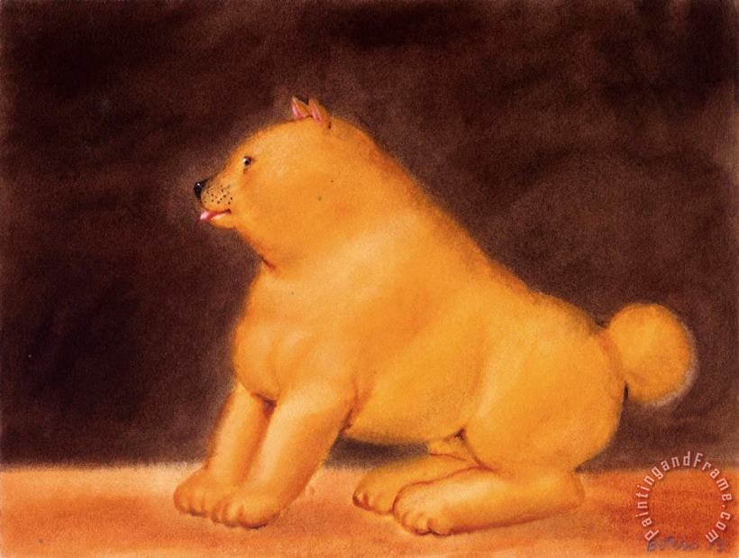 Cane, 1979 painting - Fernando Botero Cane, 1979 Art Print
