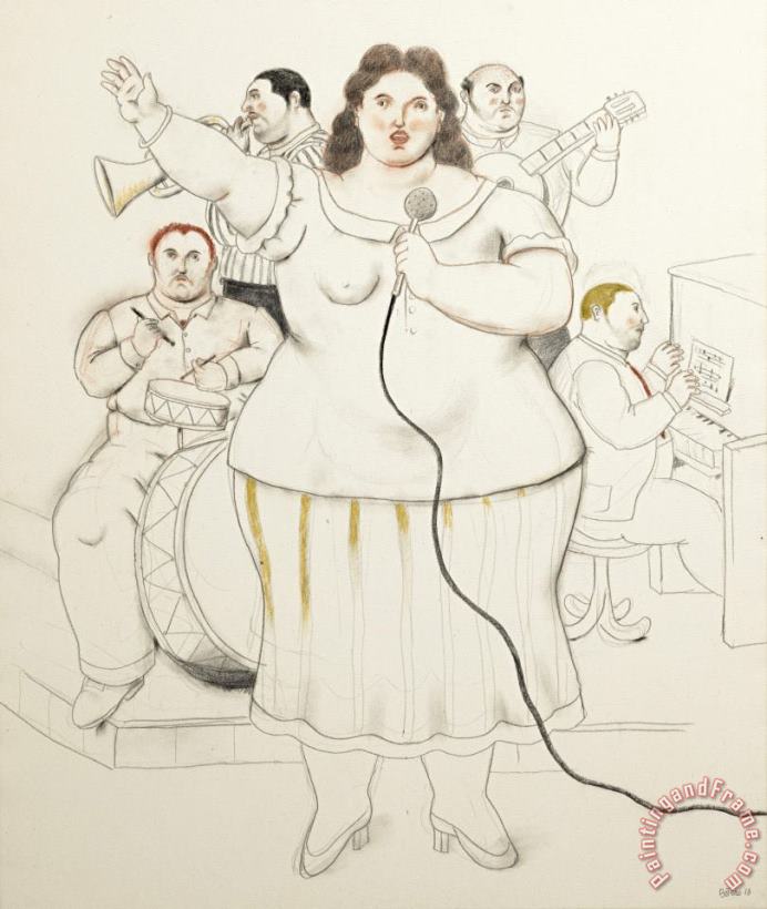 Fernando Botero Cantante, 2013 Art Print