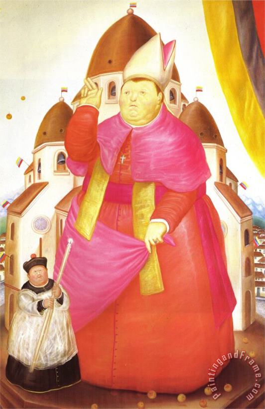 fernando botero Cardinal Art Painting