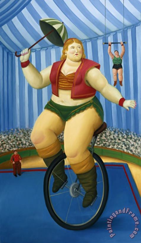 Fernando Botero Ciclista, 2001 Art Painting