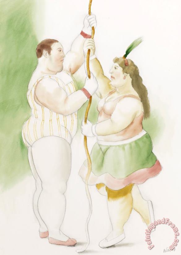 Circus Act, 2007 painting - Fernando Botero Circus Act, 2007 Art Print