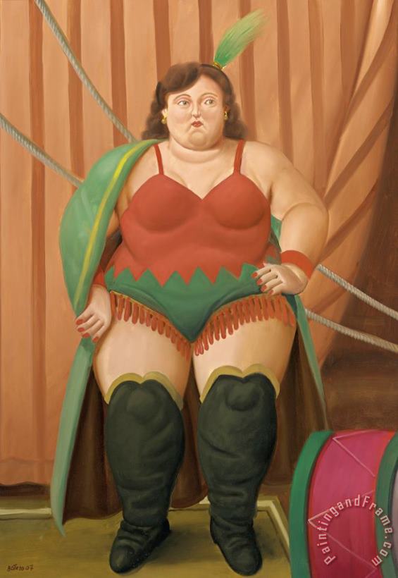 Fernando Botero Circus Woman, 2007 Art Painting