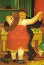 fernando botero Couple Dancing