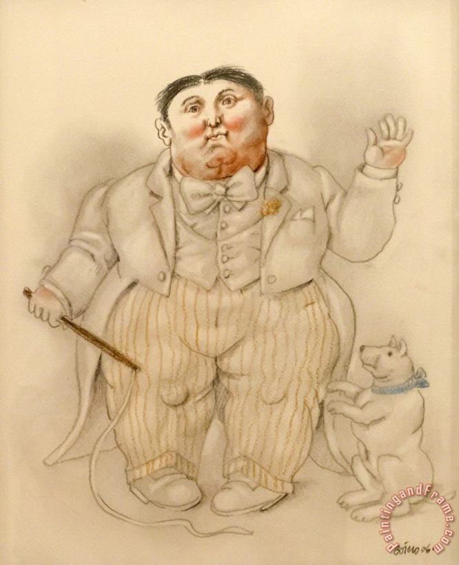 Fernando Botero Dwarf And Dog, 2006 Art Print