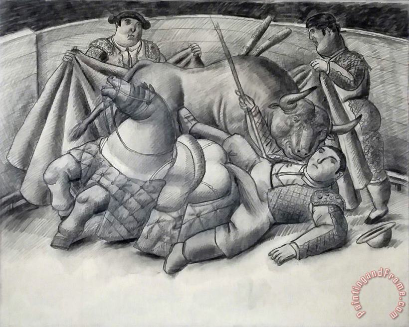 El Quite, 1988 painting - Fernando Botero El Quite, 1988 Art Print