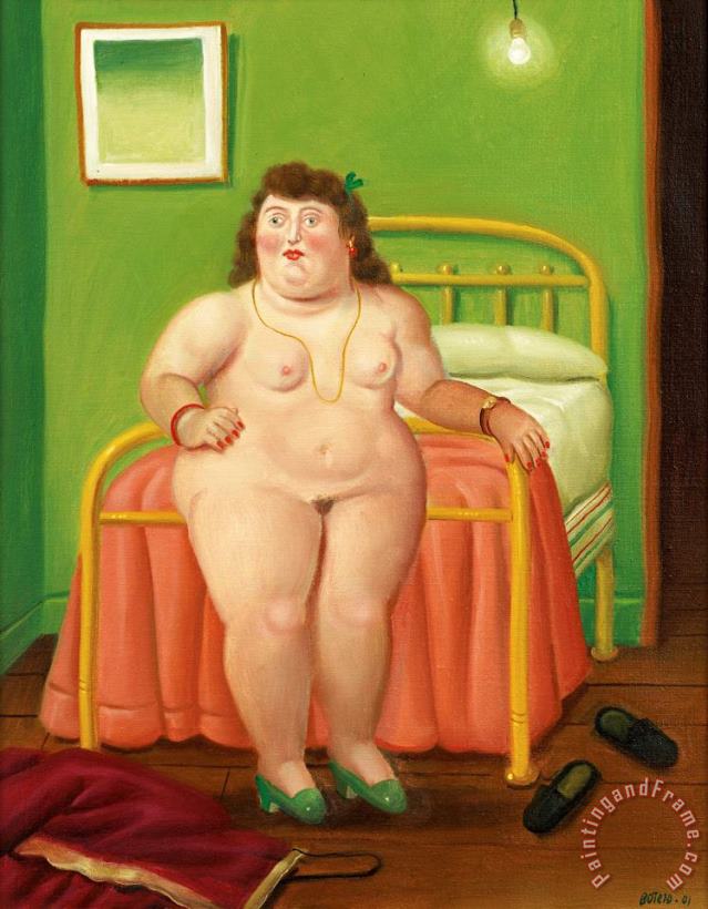 Fernando Botero Femme Aux Escarpins Verts, 2001 Art Painting
