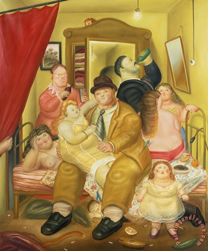 Fernando Botero La Casa De Las Gemelas Arias Art Print