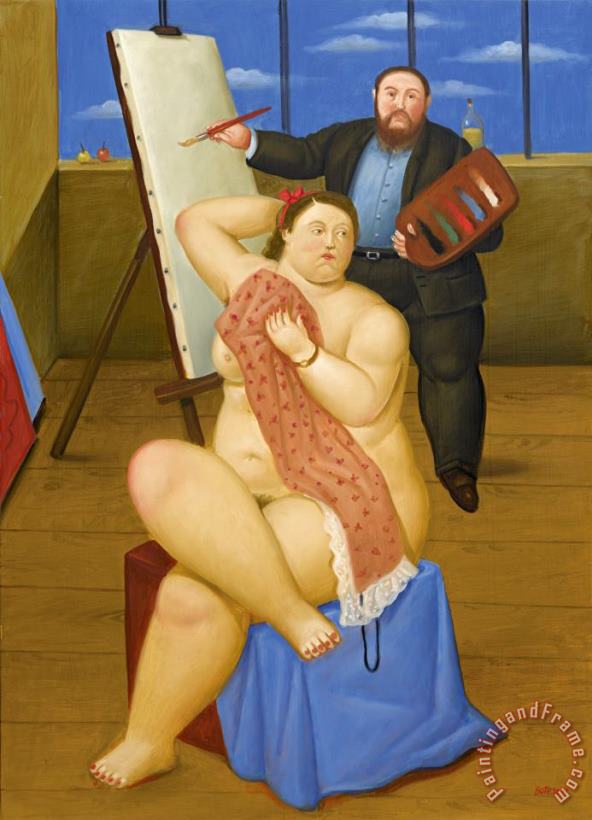 Fernando Botero La Modelo, 2011 Art Painting