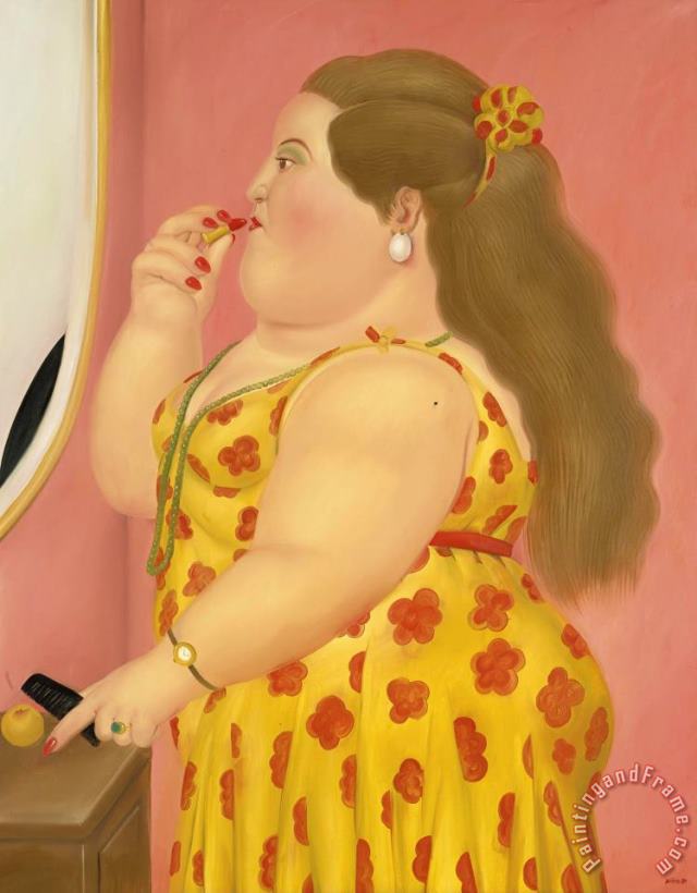 Fernando Botero La Toilette, 1980 Art Painting