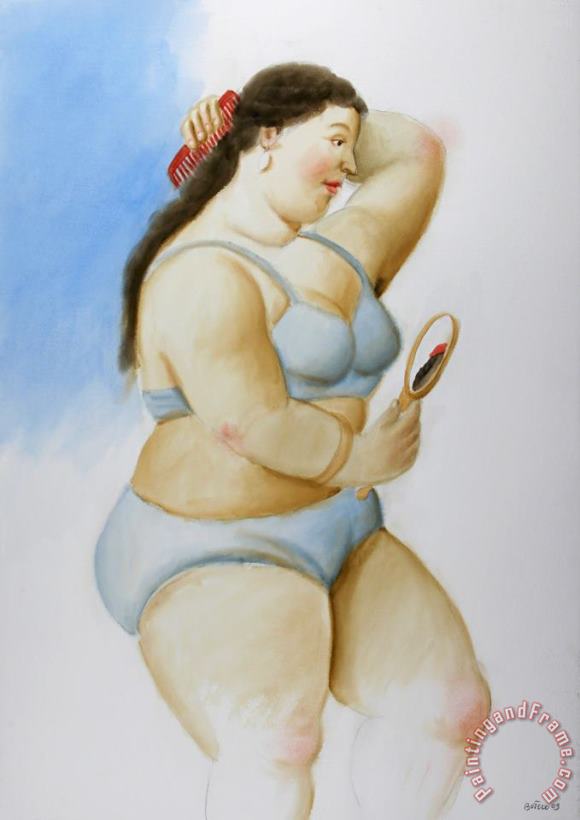 Fernando Botero La Toilette, 2009 Art Painting