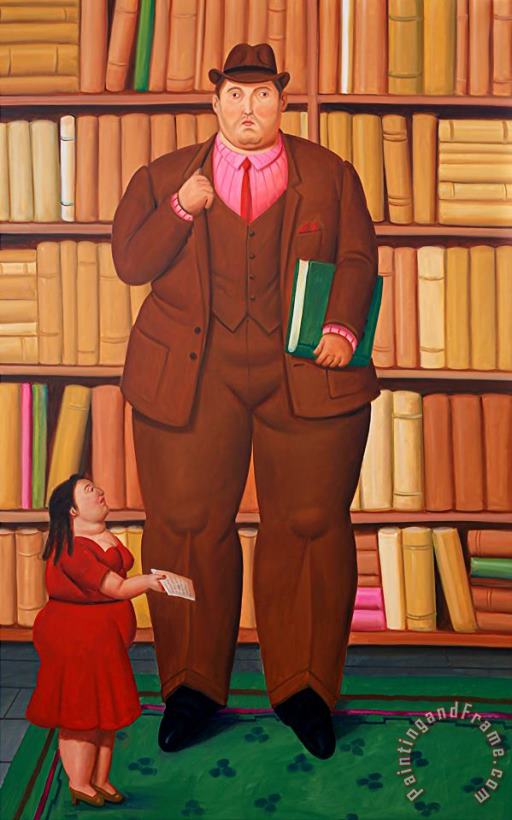 Fernando Botero Lawyer And Secretary, 2010 Art Painting