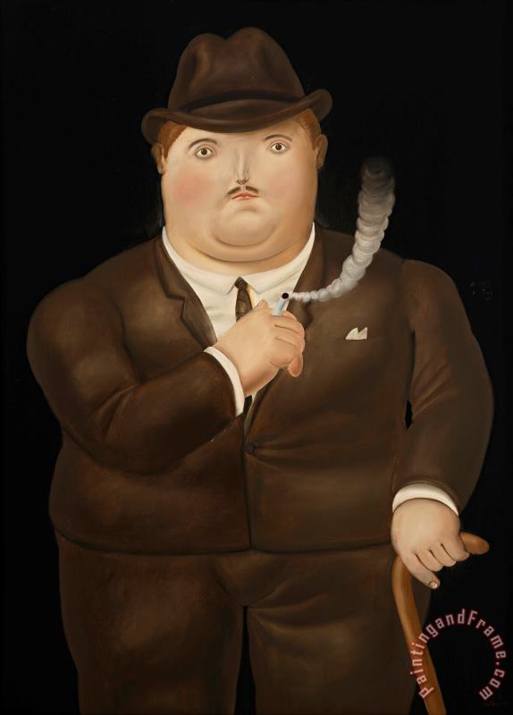 Man in a Tuxedo painting - fernando botero Man in a Tuxedo Art Print