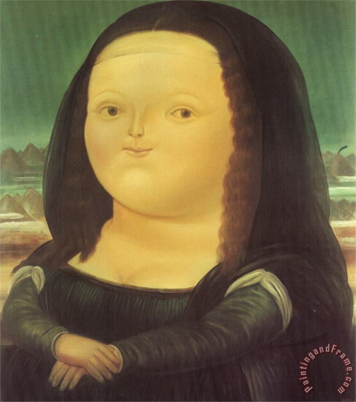 Mona Lisa painting - fernando botero Mona Lisa Art Print