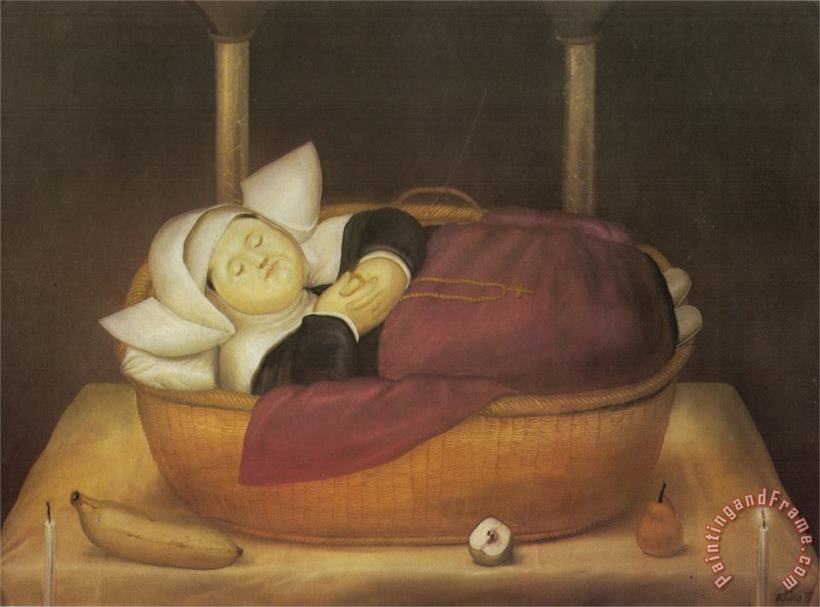 fernando botero New Born Nun Art Painting