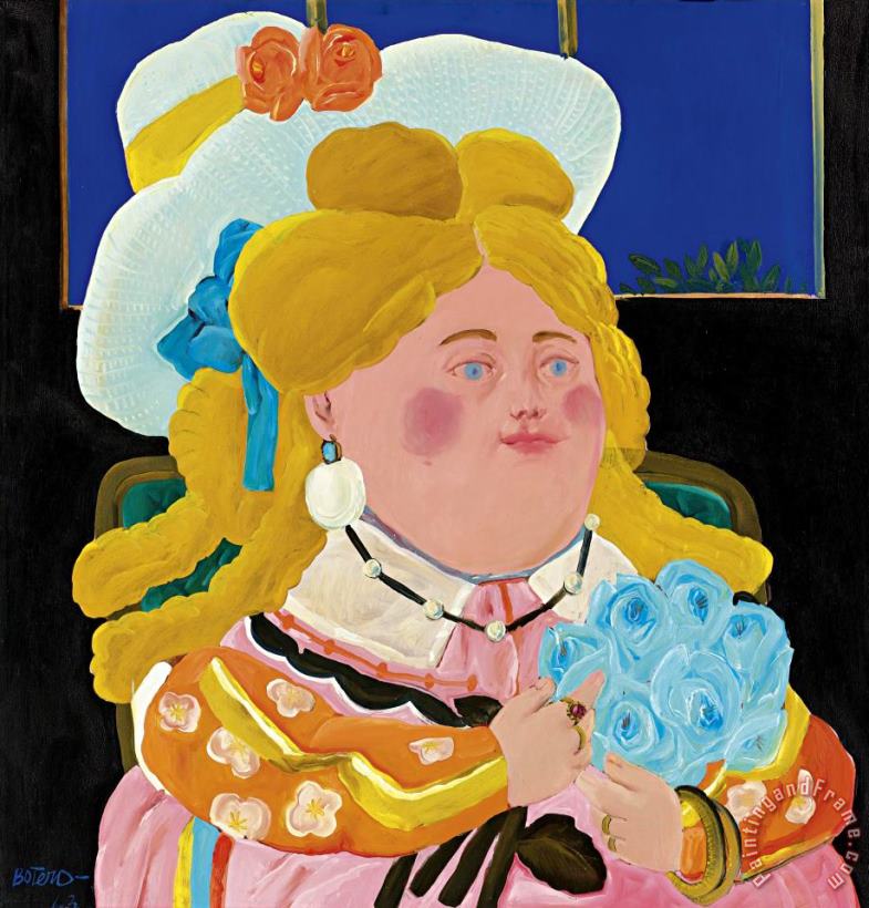 Fernando Botero Nina Con Flores, 1963 Art Print