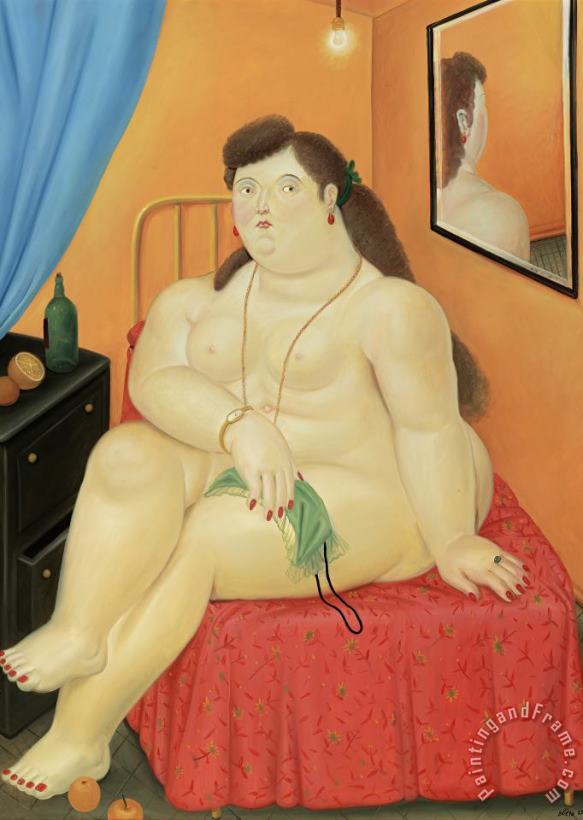 Fernando Botero Nude, 1983 Art Painting
