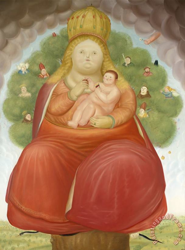 Fernando Botero Nuestra Senora De Cajica Art Painting