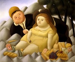 fernando botero Picnic in The Mountains
