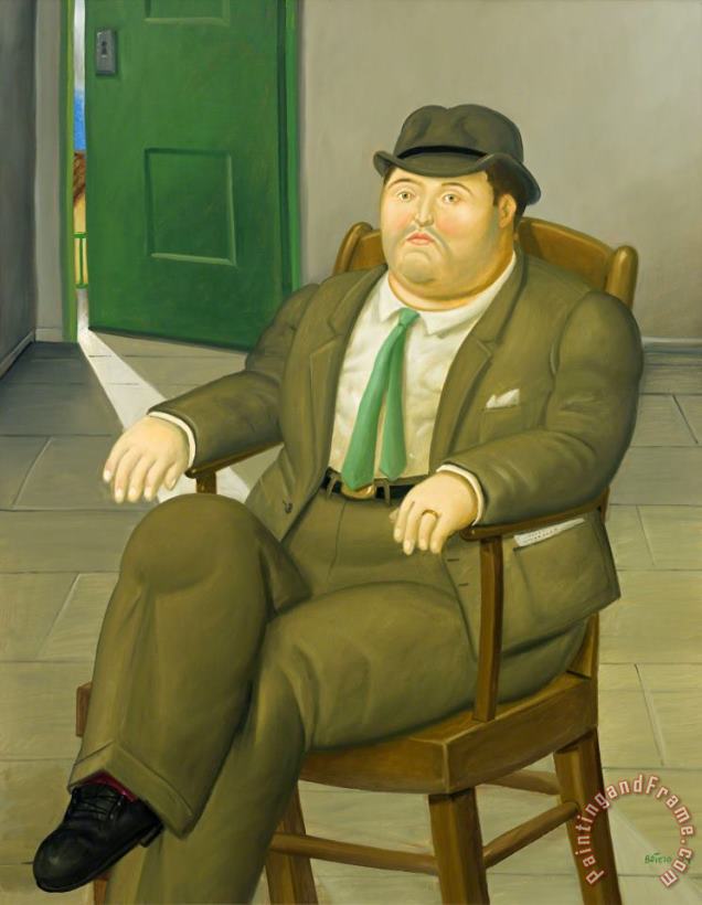 Fernando Botero Seated Man, 2004 Art Print