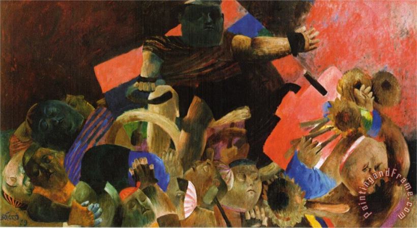 The Apotheosis of Ramon Hoyos painting - fernando botero The Apotheosis of Ramon Hoyos Art Print