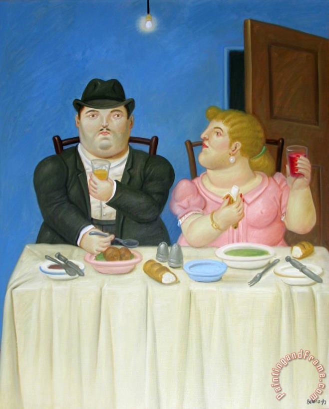 Fernando Botero The Dinner, 1992 Art Painting